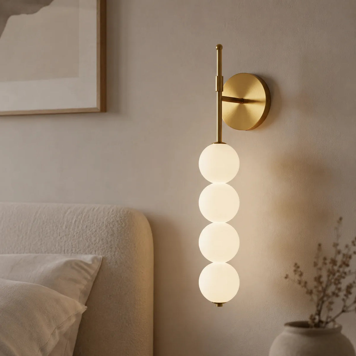 Avaorae Minimalist Metal & Glass Wall Light