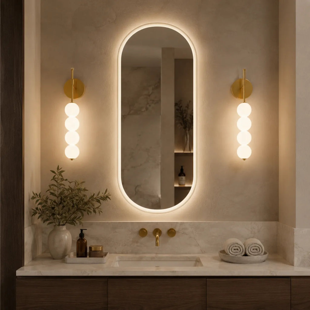 Avaorae Minimalist Metal & Glass Wall Light