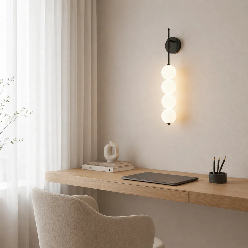 Avaorae Minimalist Metal & Glass Wall Light