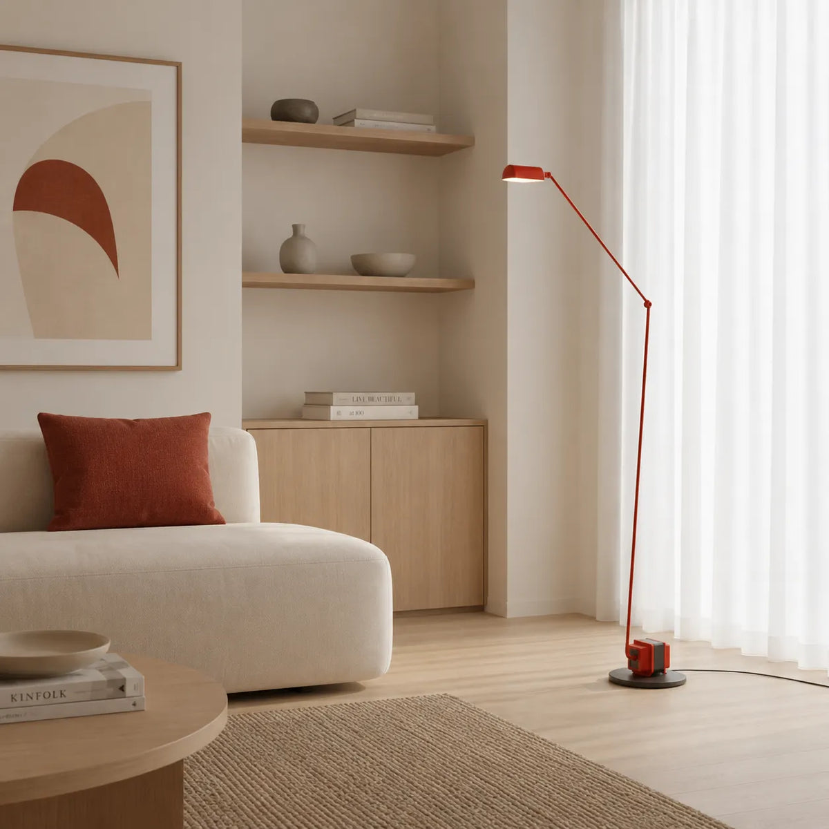 Avaara Modern Adjustable Integrated LED Floor Lamp