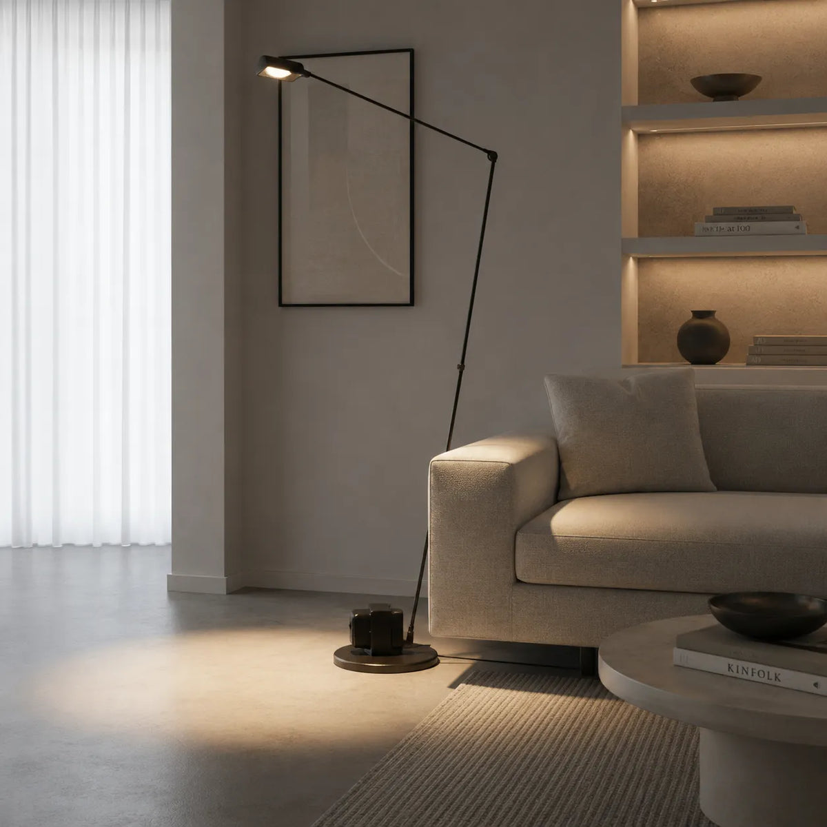 Avaara Modern Adjustable Integrated LED Floor Lamp