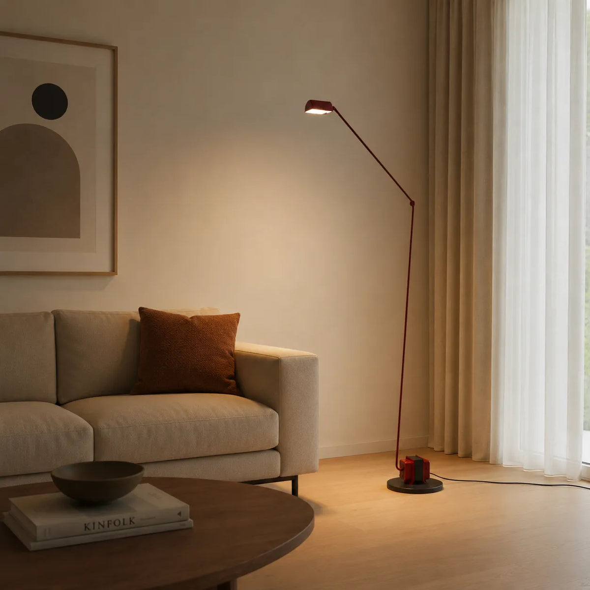 Avaara Modern Adjustable Integrated LED Floor Lamp