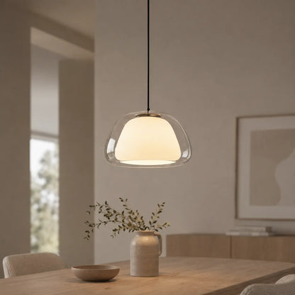 Modern Adjustable Glass Dome Pendant Light