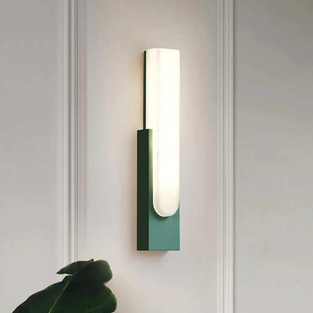 Avalia Modern Artificial Alabaster LED Wall Light