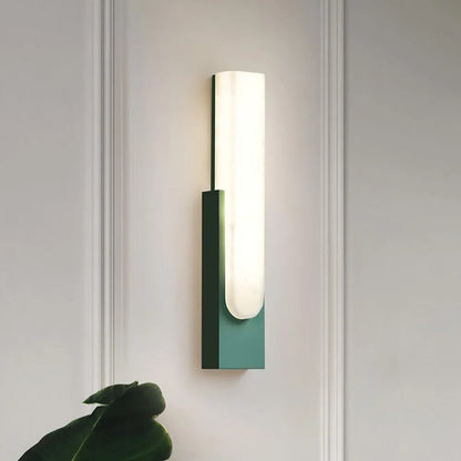 Avalia Modern Artificial Alabaster Minimalist Wall Light
