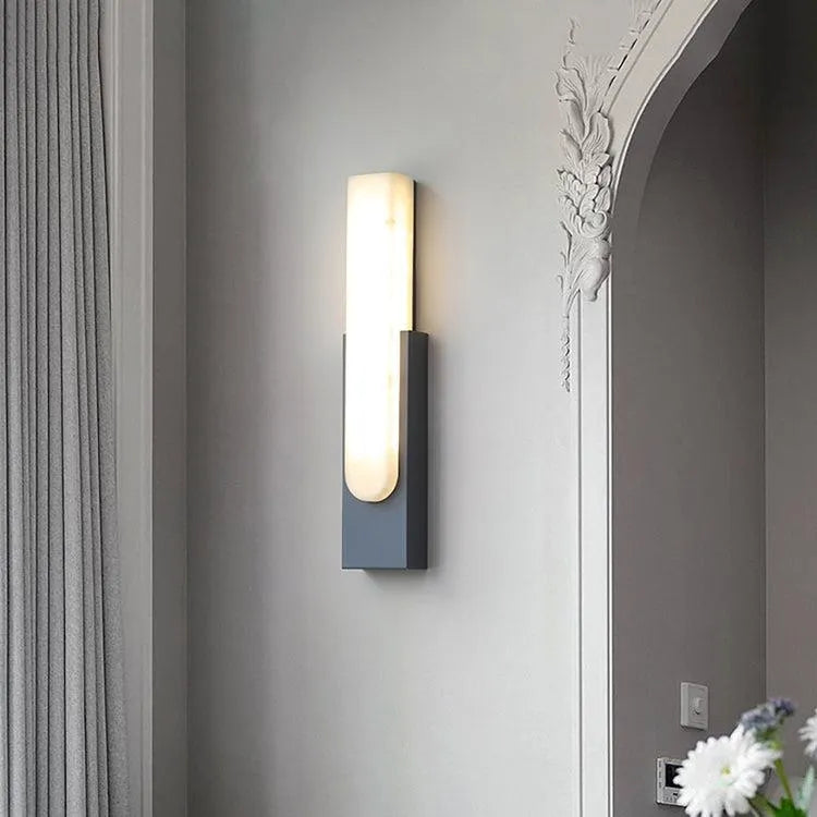 Avalia Modern Artificial Alabaster LED Wall Light