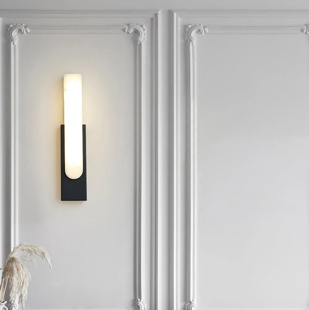 Avalia Modern Artificial Alabaster LED Wall Light