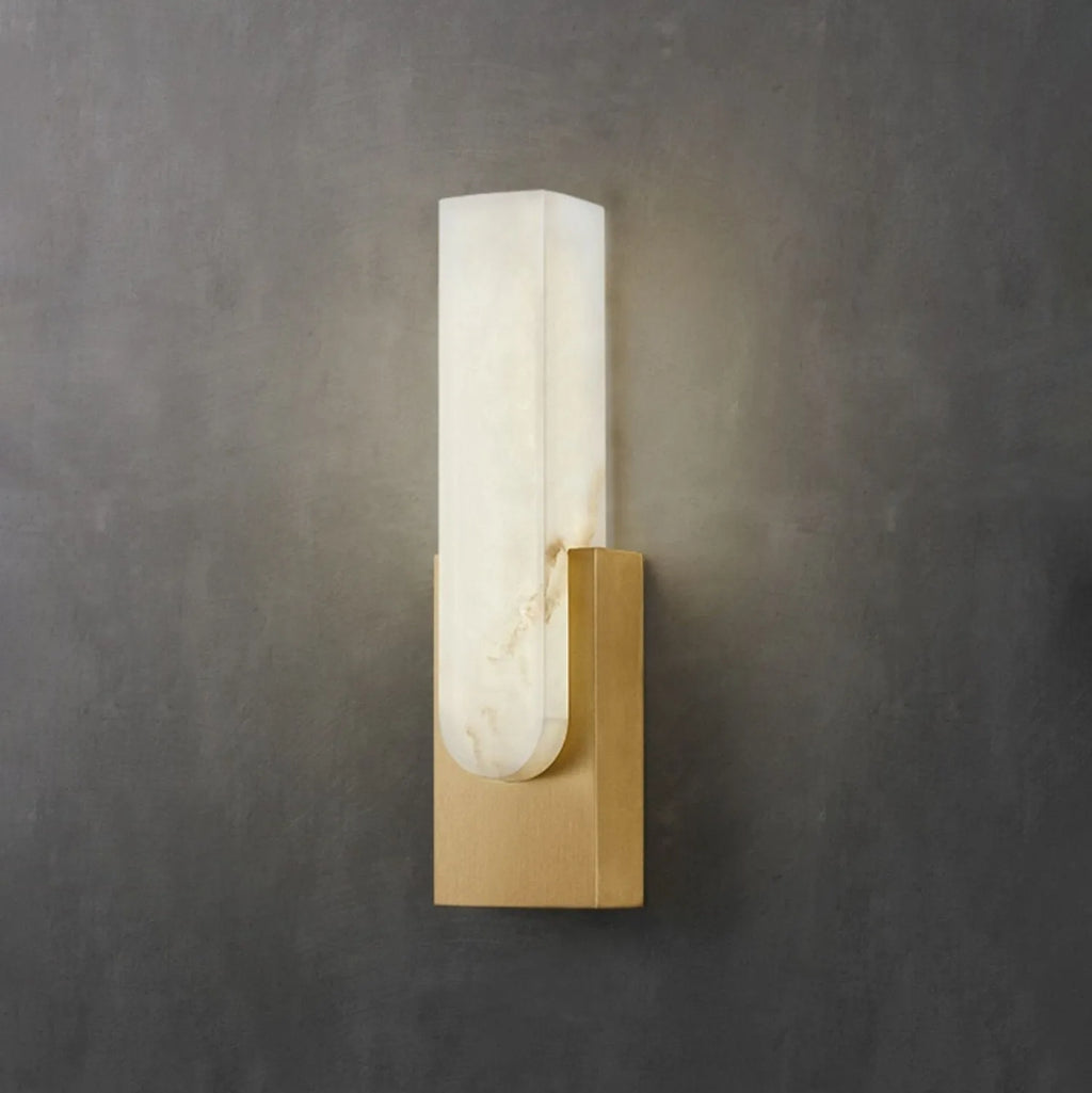 Avalia Modern Artificial Alabaster LED Wall Light