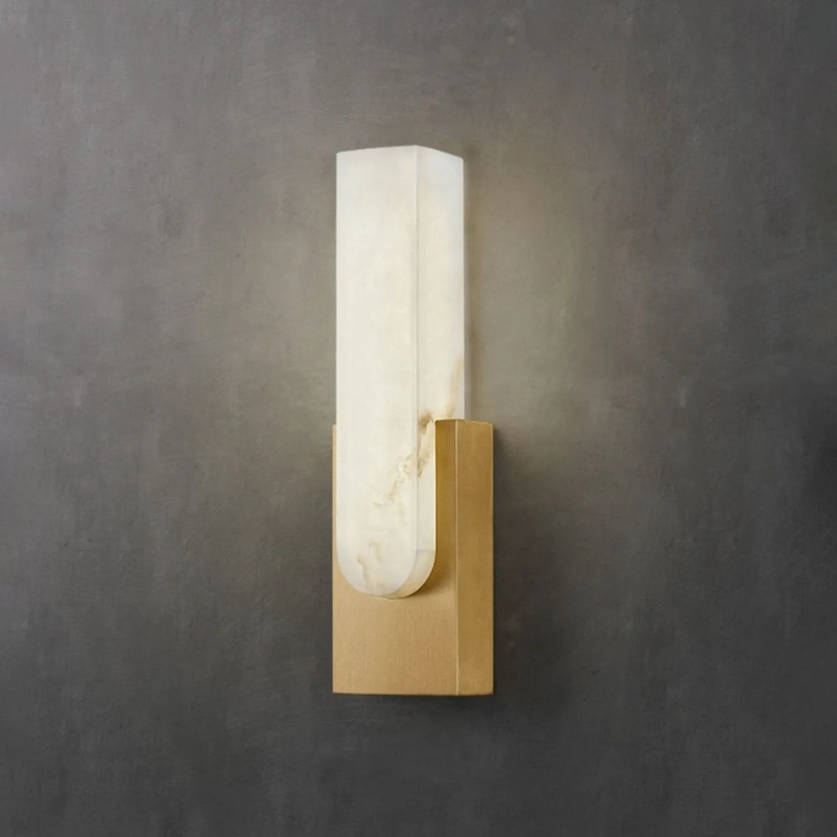 Avalia Modern Artificial Alabaster LED Wall Light