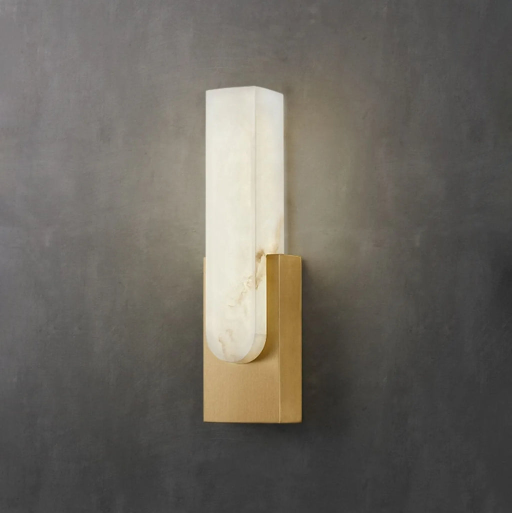 Avalia Modern Artificial Alabaster LED Wall Light