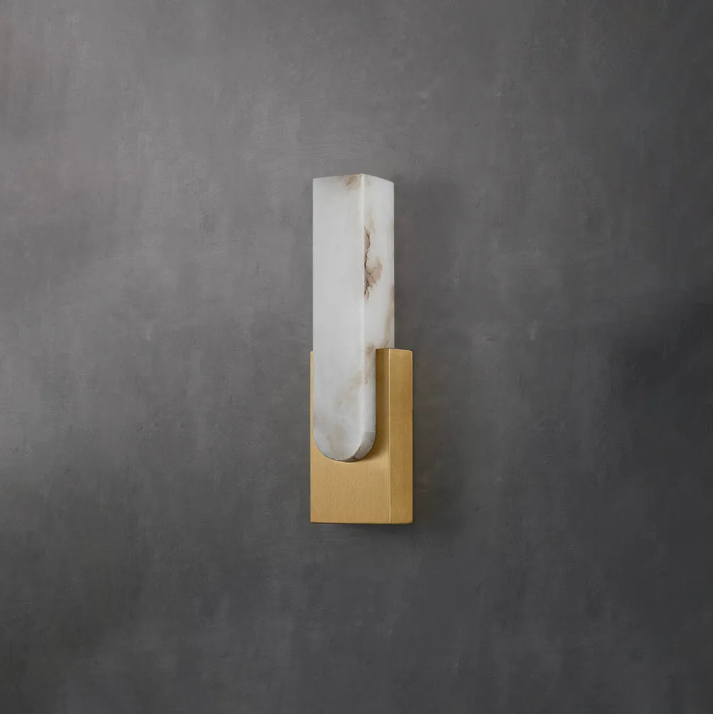 Avalia Modern Artificial Alabaster LED Wall Light
