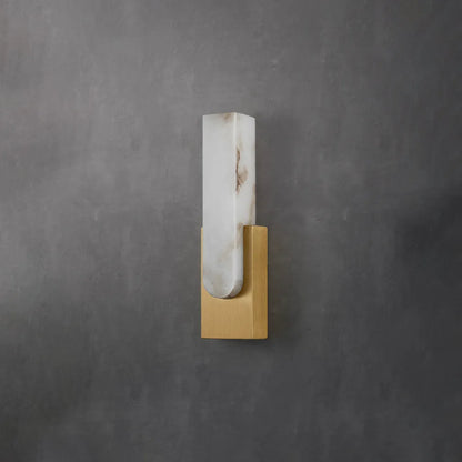 Avalia Modern Artificial Alabaster Minimalist Wall Light