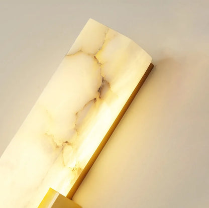 Avalia Modern Artificial Alabaster Minimalist Wall Light