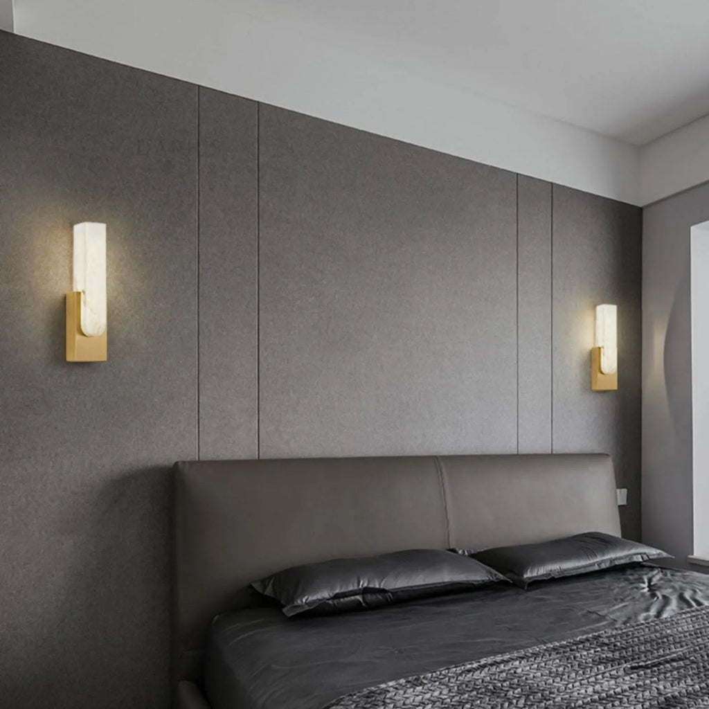 Avalia Modern Artificial Alabaster LED Wall Light