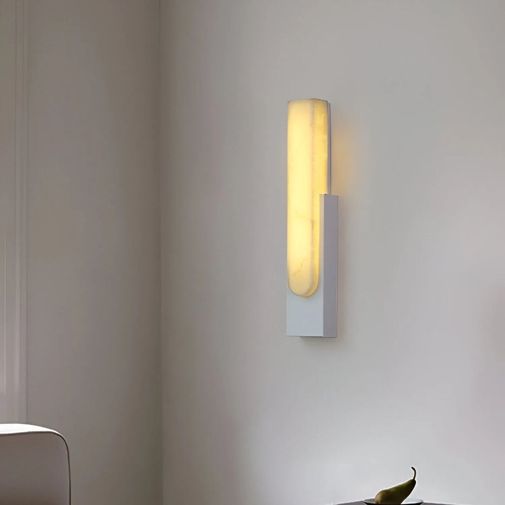 Avalia Modern Artificial Alabaster LED Wall Light