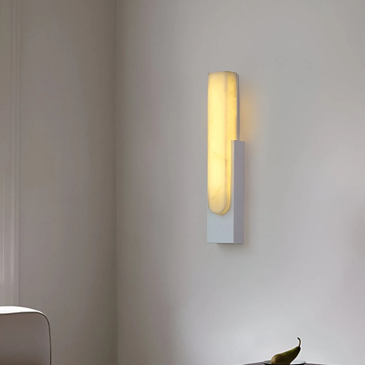 Avalia Modern Artificial Alabaster LED Wall Light