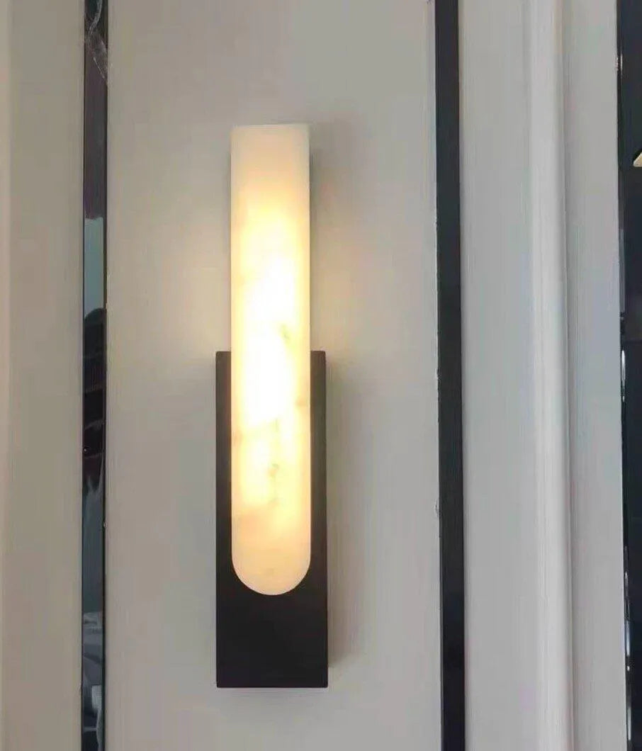 Avalia Modern Artificial Alabaster LED Wall Light