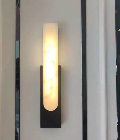 Avalia Modern Artificial Alabaster Minimalist Wall Light