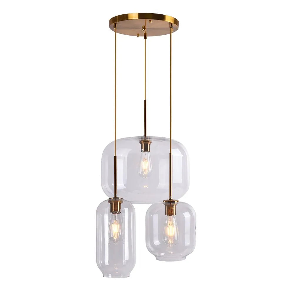 Henrik Modern Clear Glass Cluster Pendant Light