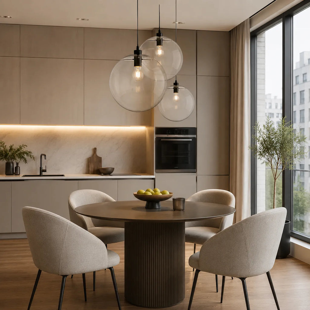 Tirza Modern Clear Glass Globe Pendant Light