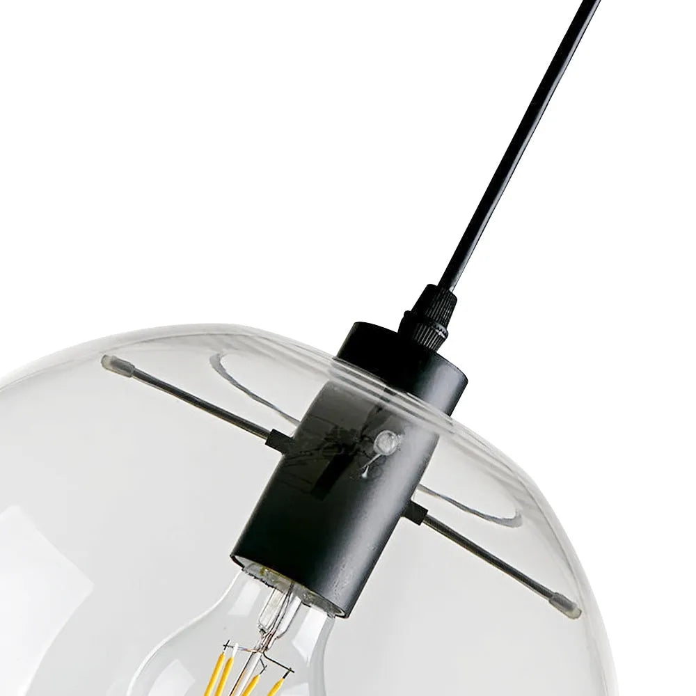 Tirza Modern Clear Glass Globe Pendant Light