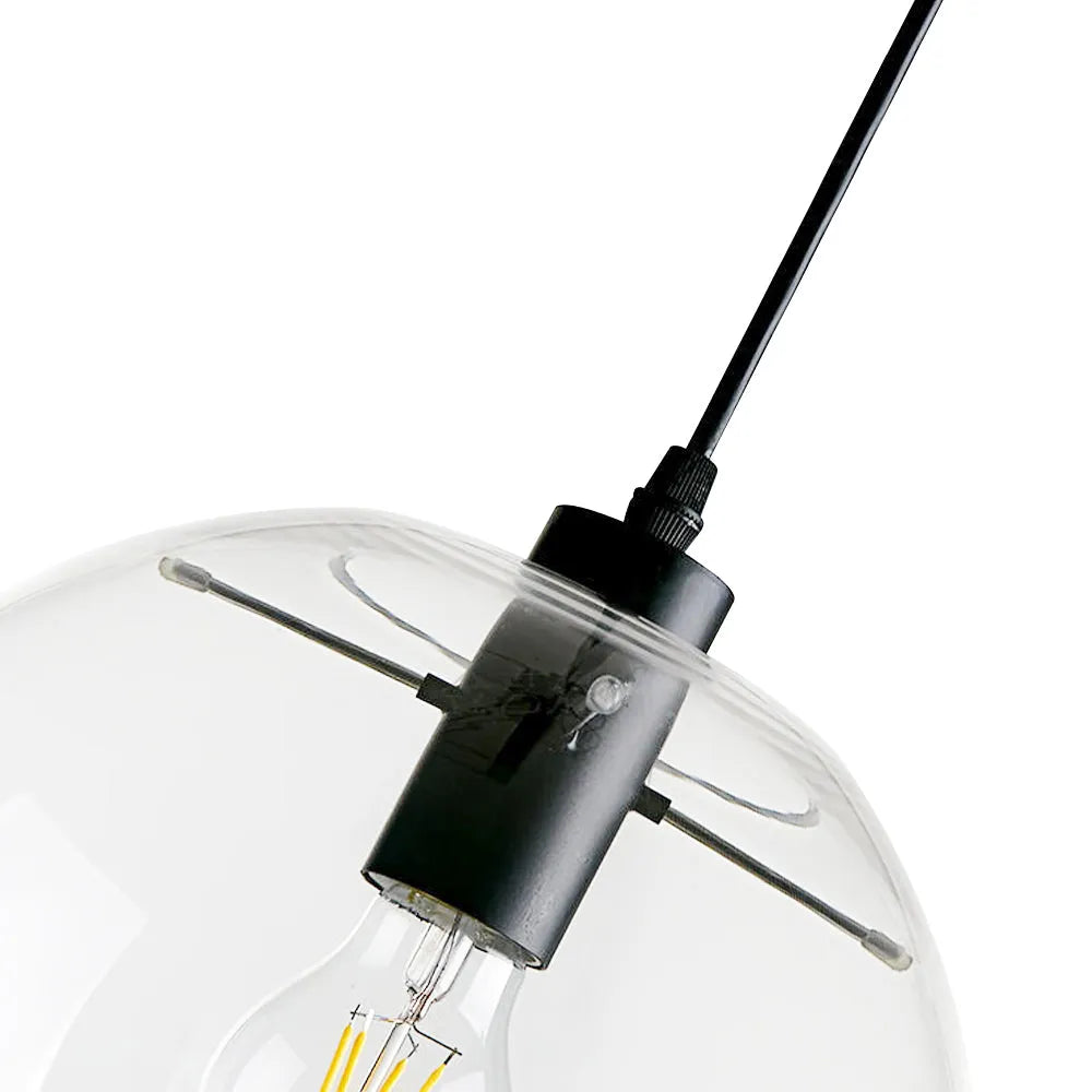 Tirza Modern Clear Glass Globe Pendant Light