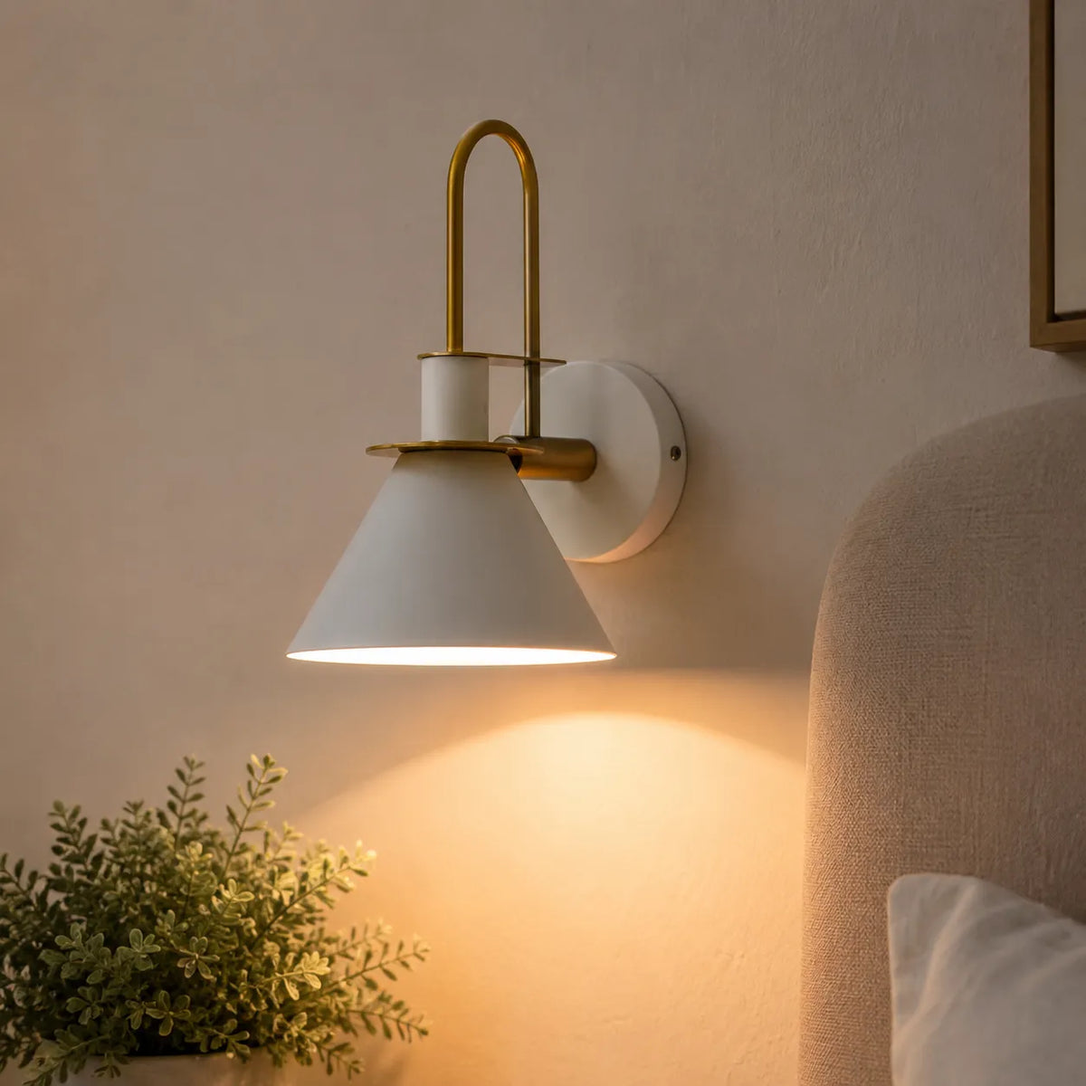 Marlow Modern Metal Cone Wall Light