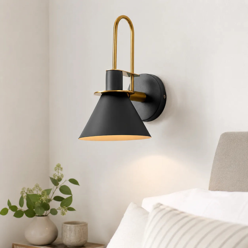 Marlow Modern Metal Cone Wall Light