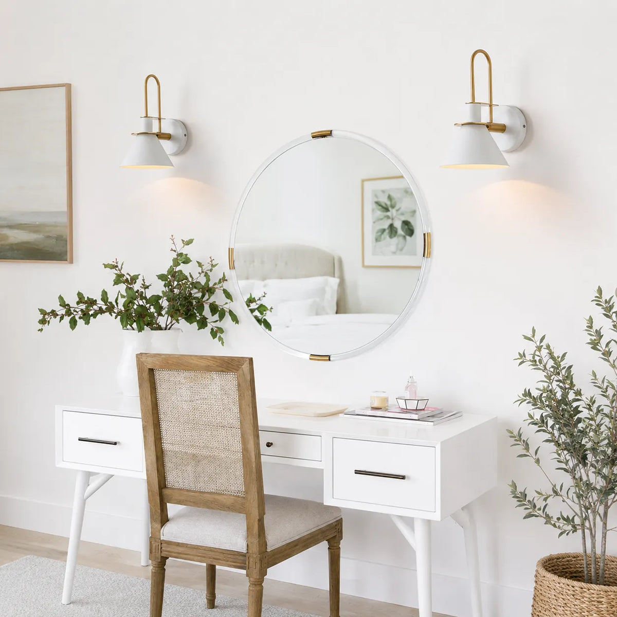 Marlow Modern Metal Cone Wall Light