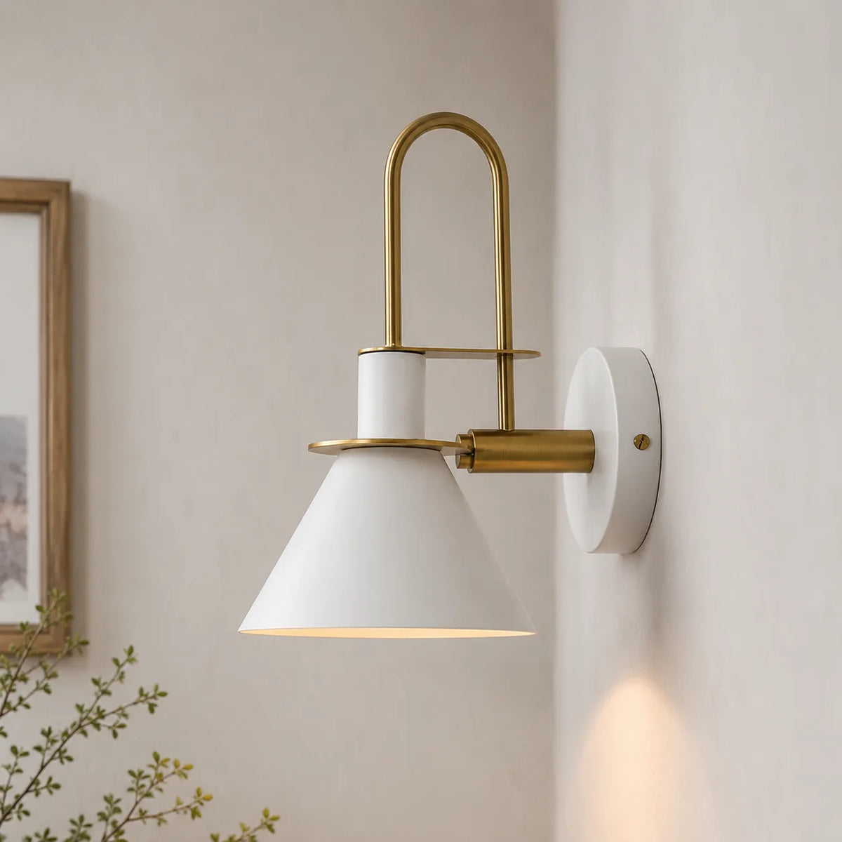Marlow Modern Metal Cone Wall Light