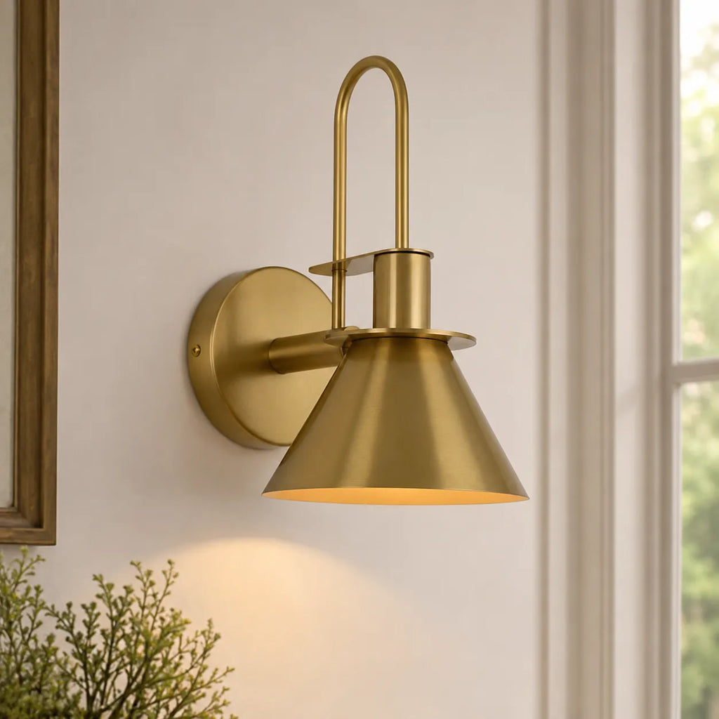 Marlow Modern Metal Cone Wall Light