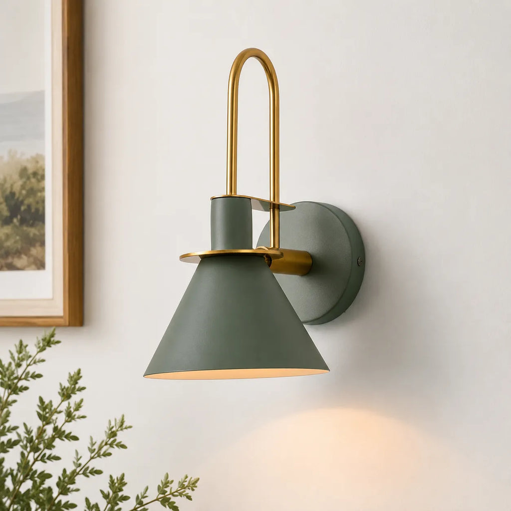 Marlow Modern Metal Cone Wall Light