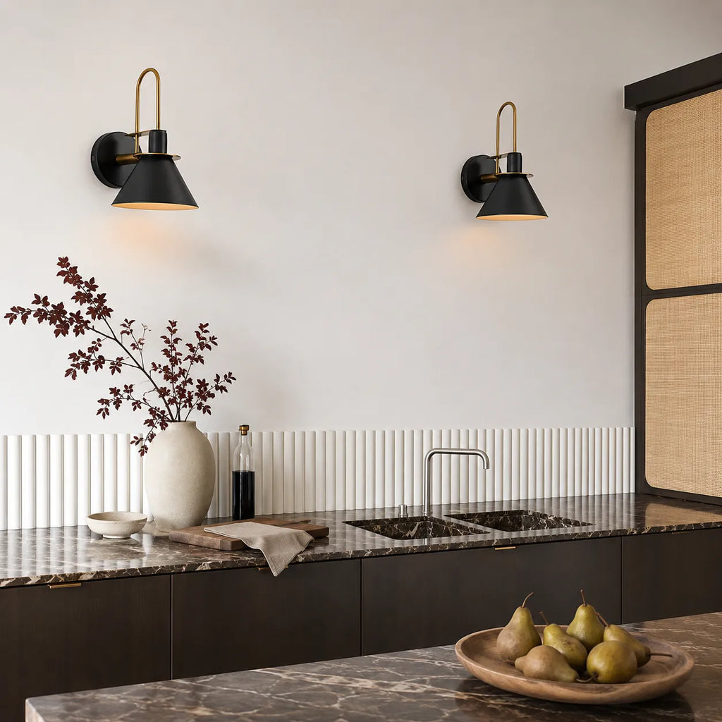 Marlow Modern Metal Cone Wall Light