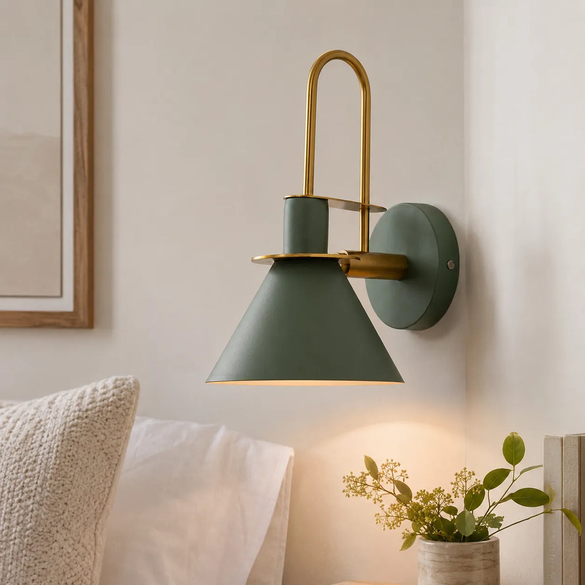 Marlow Modern Metal Cone Wall Light