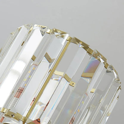 Modern Crystal Drum Semi Flush Mount Light
