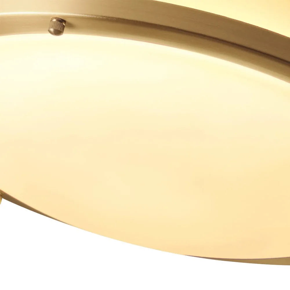 Nessa Modern Dimmable Glass Bowl LED Flush Mount Ceiling Light