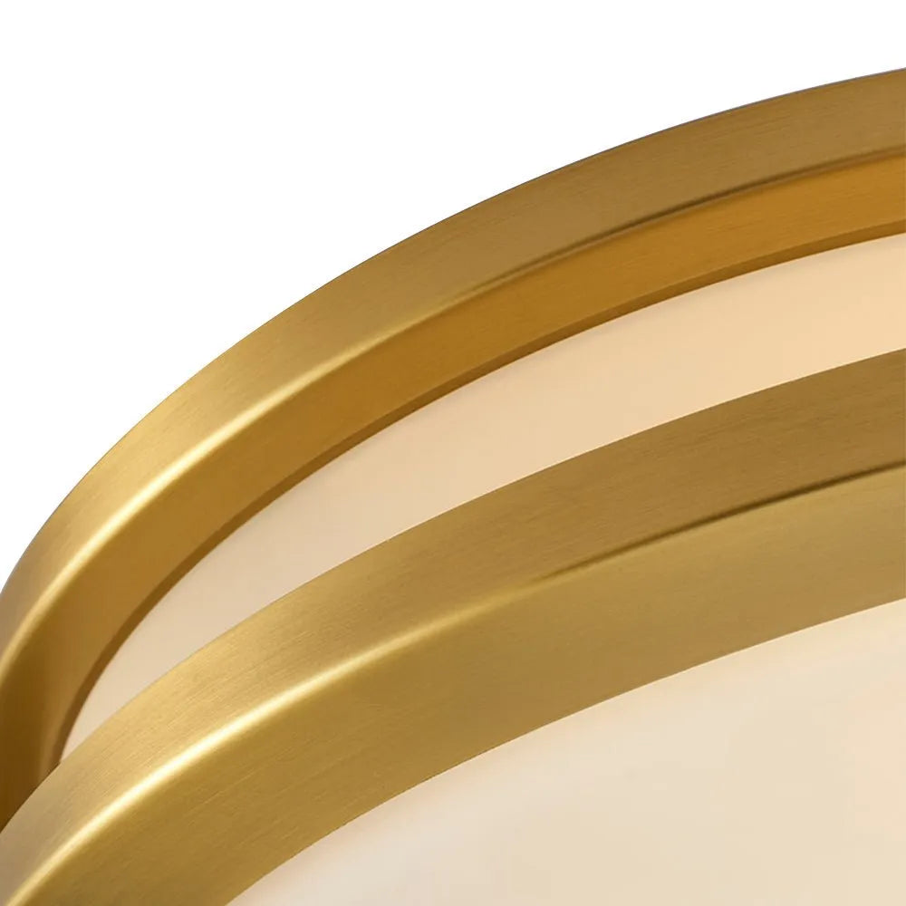 Nessa Modern Dimmable Glass Bowl LED Flush Mount Ceiling Light