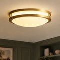 Nessa Modern Dimmable Glass Bowl LED Flush Mount Ceiling Light