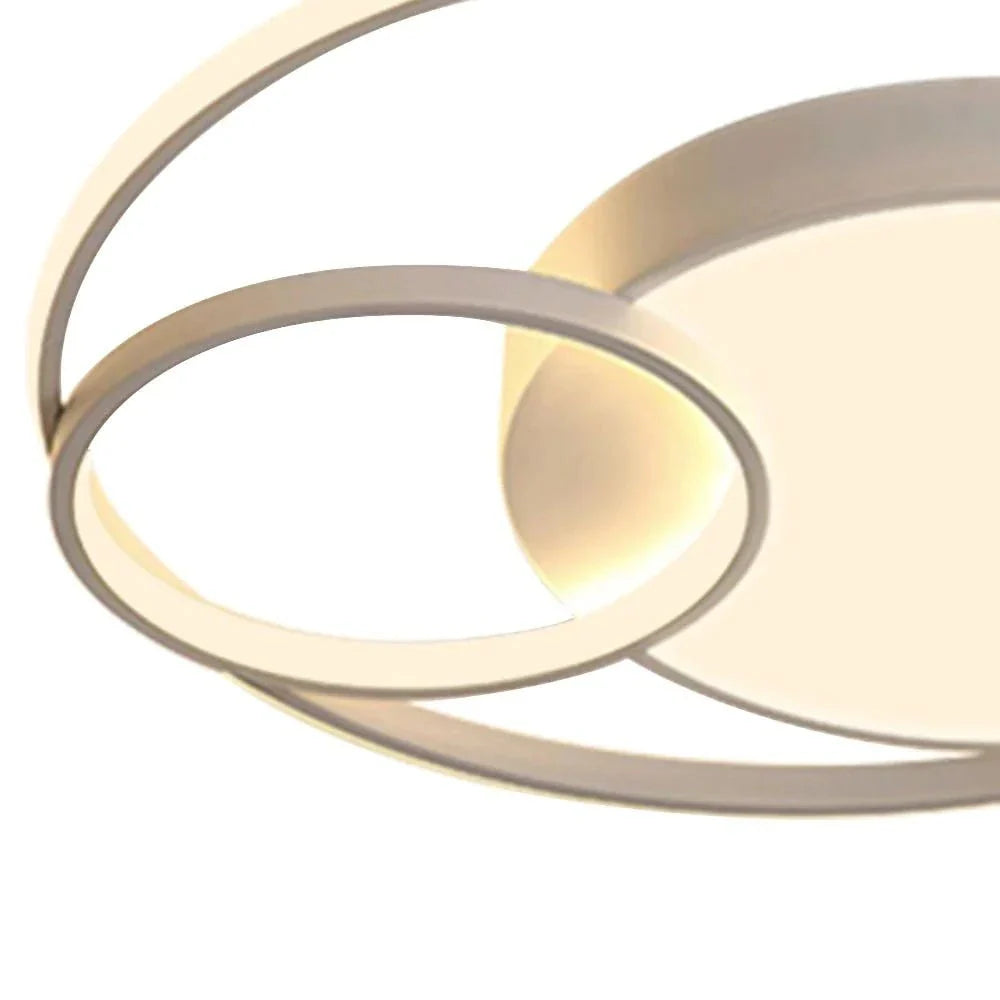 Siena Modern Double-Ring LED Flush Mount Ceiling Light