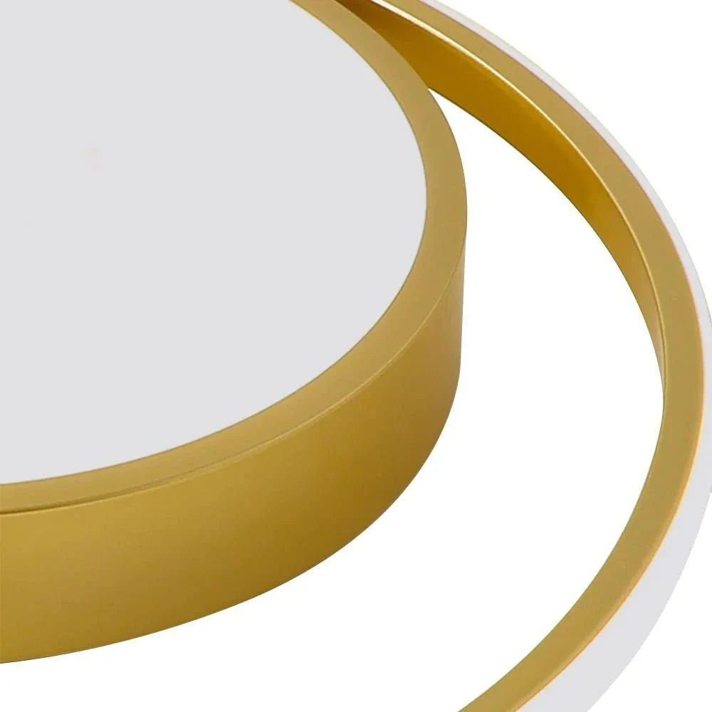 Siena Modern Double-Ring LED Flush Mount Ceiling Light