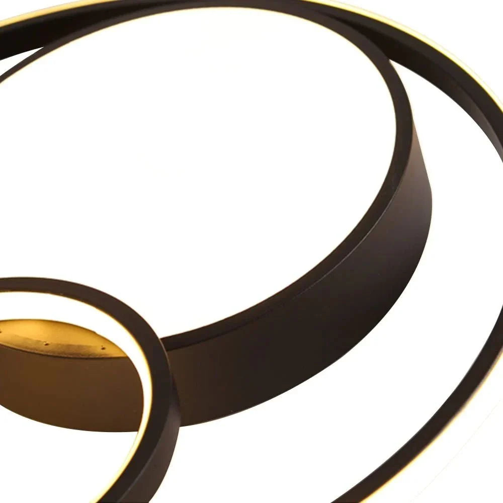 Siena Modern Double-Ring LED Flush Mount Ceiling Light