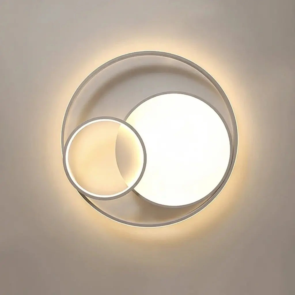 Siena Modern Double-Ring LED Flush Mount Ceiling Light