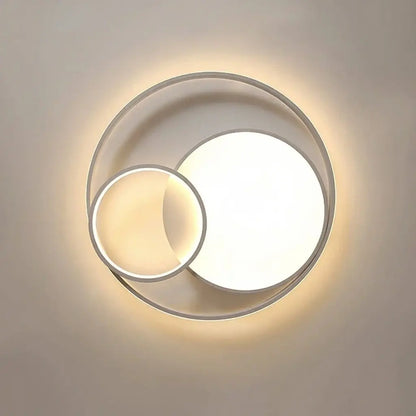 Modern Double Ring LED Flush Mount Ceiling Light