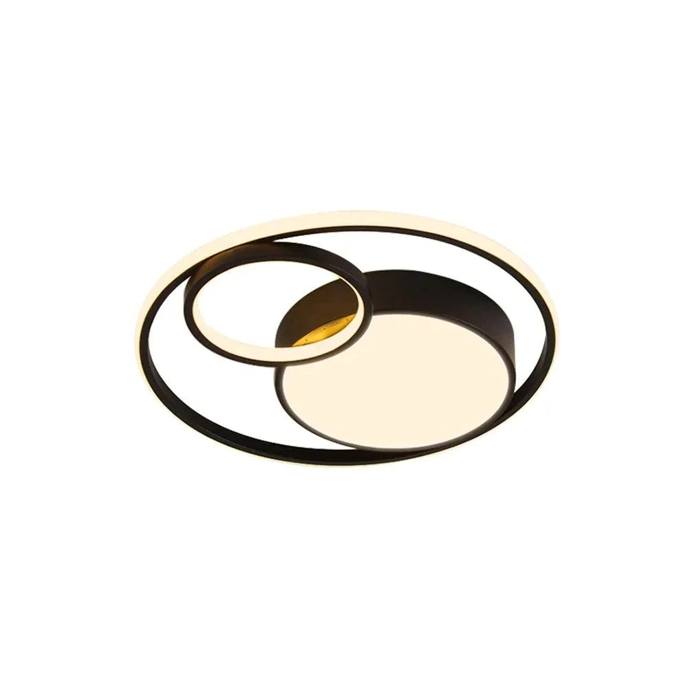Siena Modern Double-Ring LED Flush Mount Ceiling Light