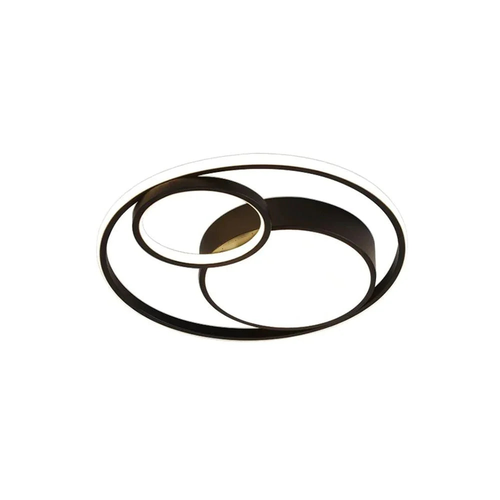Siena Modern Double-Ring LED Flush Mount Ceiling Light