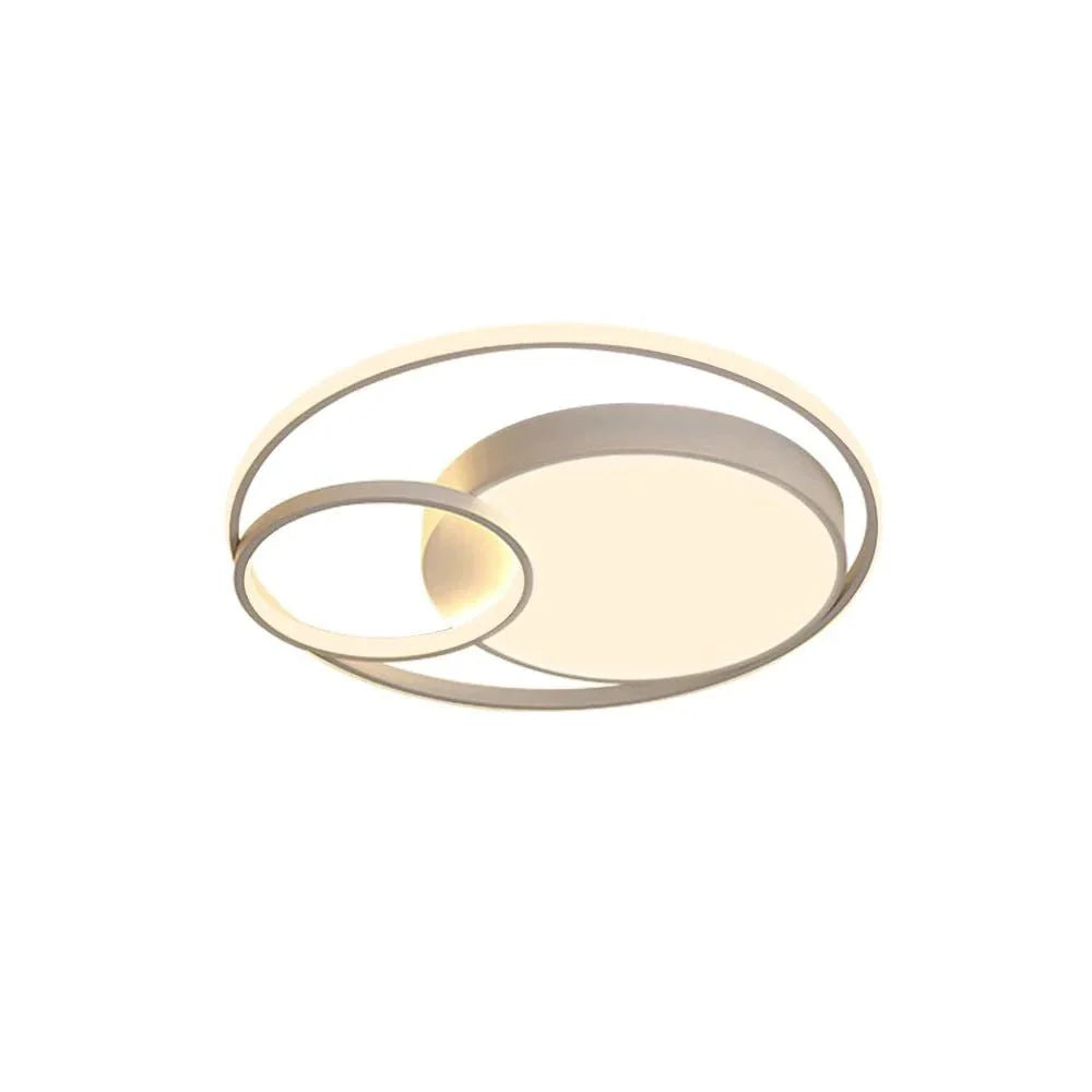 Siena Modern Double-Ring LED Flush Mount Ceiling Light