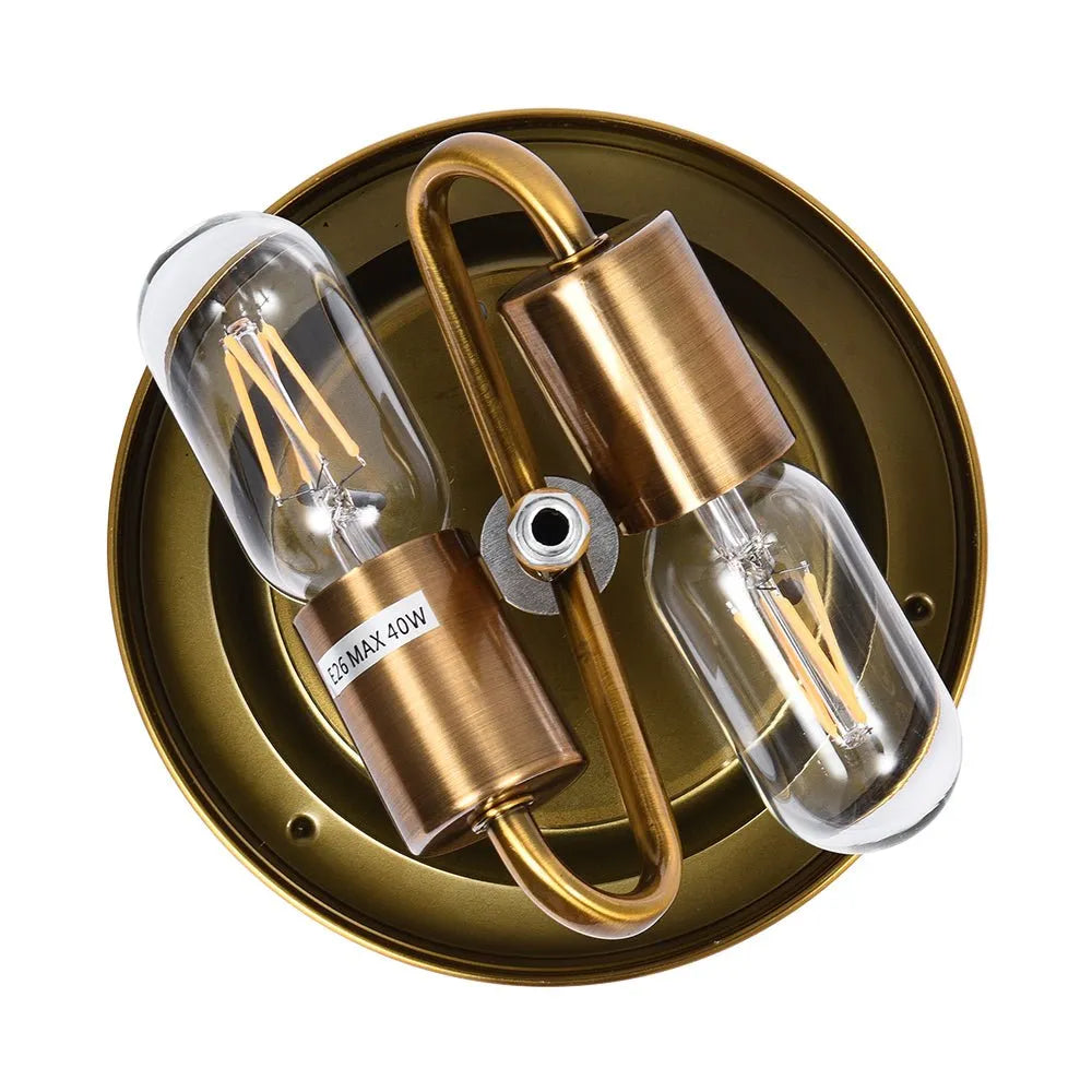 Dario Farmhouse 2-Light Water Glass Flush Mount Ceiling Light