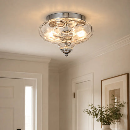 Modern Farmhouse Water Glass 2-Light Flush Mount