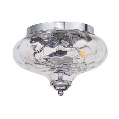 Modern Farmhouse Water Glass 2-Light Flush Mount
