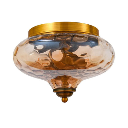 Modern Farmhouse Water Glass 2-Light Flush Mount